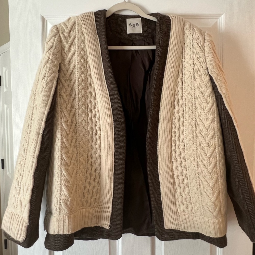 Sea NY Women’s Jacket, brown color, sample size S/4